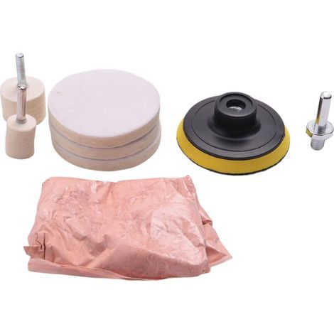 Kit de polissage pour verre en oxyde de cérium (8 pièces, 120 g) pour éliminer les rayures profondes sur les pare-brise et les vitres. (1/5)