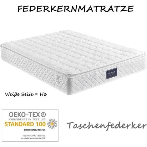 Federkernmatratze - TANANT - 140x200cm - Memory-Schaum - Höhe 25cm - Hypoallergen