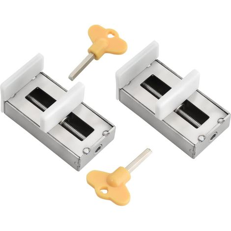 Serrure coulissante de sécurité sans poinçon pour butée de fenêtre fenêtre coulissante réglable, serrure de fenêtre coulissante (1/5)