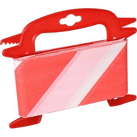 KesTek Absperrband Warnband Sicherheitsband Markierungsband 50m Rot Weiß Abroller 80mm (1/2)