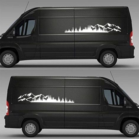 Autocollant Voiture - Vinyle PVC - Pour Porte Pare-Chocs Fenêtre SUV Camion - 150 x 25 cm - 2 Pièces (1/4)