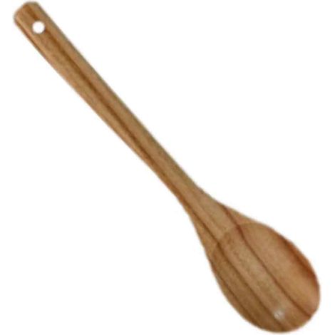 1 Set Ustensiles de cuisine, Cuillère en bois et fer, Grande capacité, Pour salade pizza crêpe (1/5)