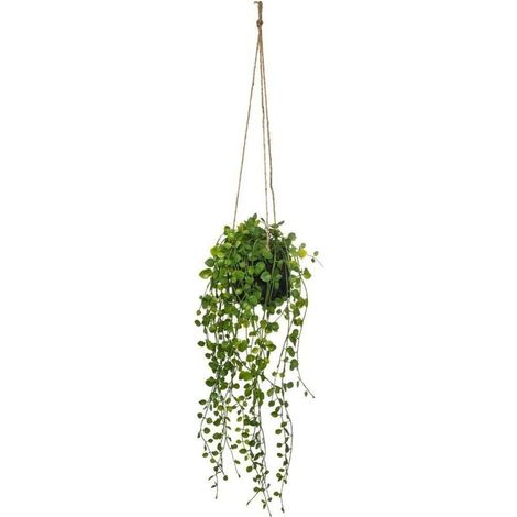 Maceta colgante con planta artificial (1/5)
