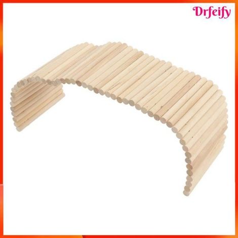 Pont de cachette pour animaux - - 15 x 60 cm - Bouleau - Pliable - Tunnel pour rongeurs (1/5)