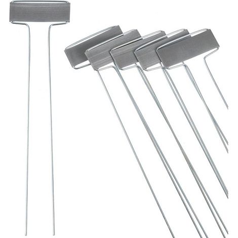 Etichette in T zinc + – 26 cm – 6 x – Pennarello