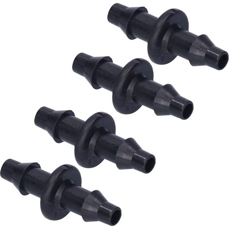 100 connettori a barbiglio per tubo di irrigazione a goccia da 4/7 mm, 2 vie, 1/4'' per tubo di irrigazione da giardino
