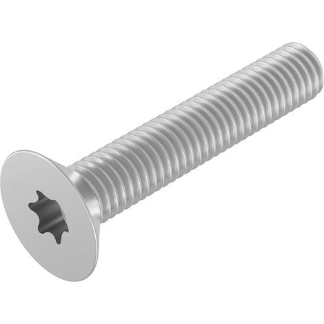 lot de 20 vis à tête fraisée m4 x 22 mm, acier inoxydable a2, six pans creux tx, iso 14581, filetage complet (1/4)