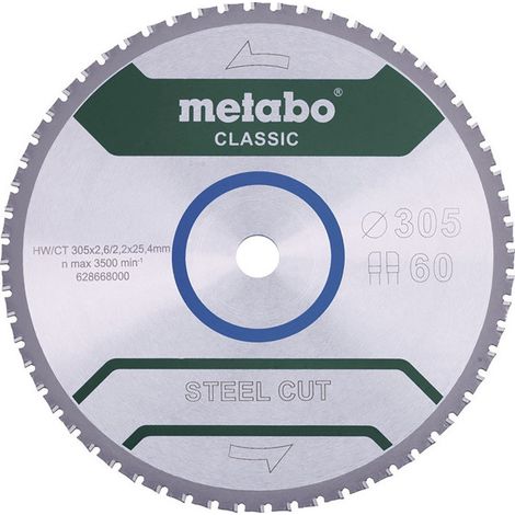 Disco de sierra circular Metabo Steel Cut Classic plata 165 mm