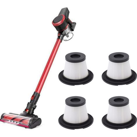 Lot de 4 filtres de Rechange pour aspirateur à Main pour Moosoo K17 (1/5)