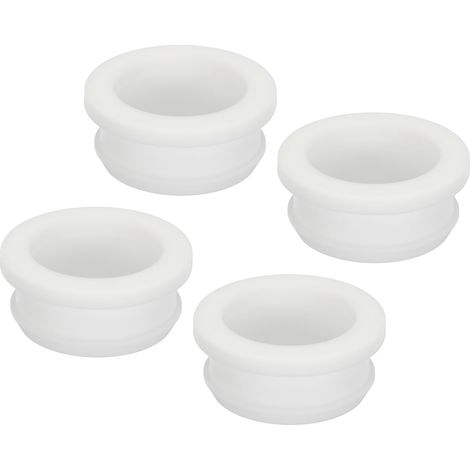 4pcs Bouton-pression Caoutchouc Œillet Prise Montage Blanc (1/5)