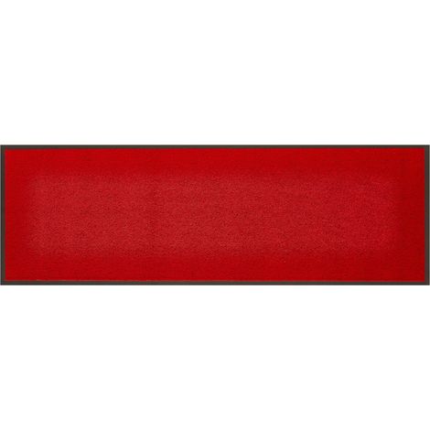 Paillasson Anti-salissures pour l'entrée de la Maison, idéal comme paillasson intérieur ou extérieur Couvert, 60 x 180 cm, Rouge 2 (1/5)