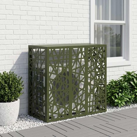 vidaXL Funda para Aire Acondicionado Verde oliva 110 x 50 x 105 cm (1/5)