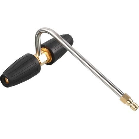 Accessoire de nettoyeur de gouttière pour nettoyeur haute pression, 2 buses turbo rotatives, connexion rapide 1/4", 3300 PSI (1/5)
