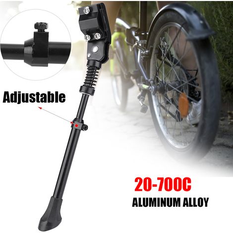 Support latéral universel réglable en aluminium pour vélo, accessoire de stationnement et support mural.