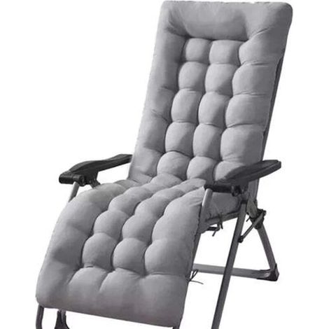 Coussin matelasse pour transat de jardin gris 23490 (1/5)