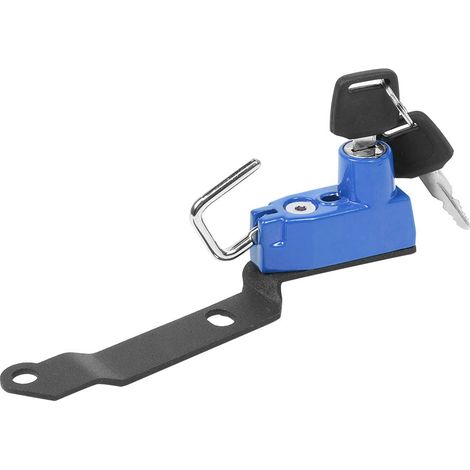 Antivol de casque en alliage d'aluminium (bleu) adapté aux motos Yamaha MT25 MT03 YZF R25 R3 2014-2019. (1/5)