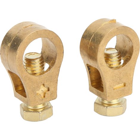Lot de 2 serre-câbles de batterie en forme de O, diamètre intérieur 16-18 mm, universels pour bateaux, camping-cars, camions et voitures (1/5)