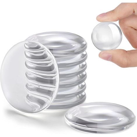 Lot de 8 butées de porte murales, en silicone transparent adhésif, idéales pour les portes de placards, cuisines, salles de bains et bureaux, 40 x 8 mm (1/3)