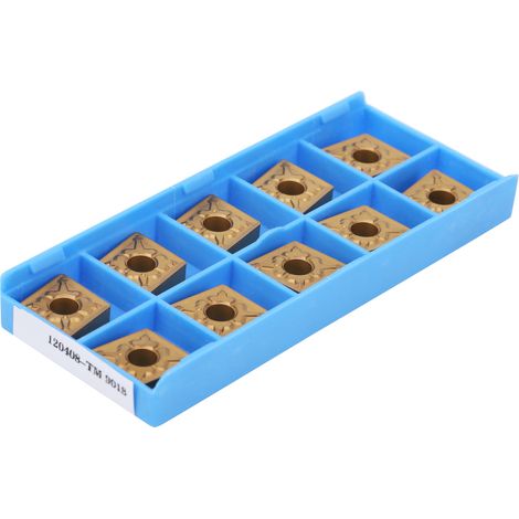 10 plaquettes de tournage CNC indexables en carbure monobloc CNMG120408‑TM LF9018 (1/5)