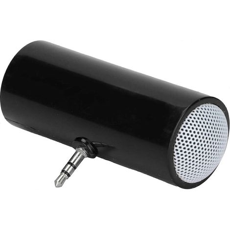 (noir) Mini haut-parleur, prise jack 3,5 mm, haut-parleur stéréo, lecteur MP3 portable, amplificateur de haut-parleur pour smartphones, tablettes et ordinateurs portables (1/5)