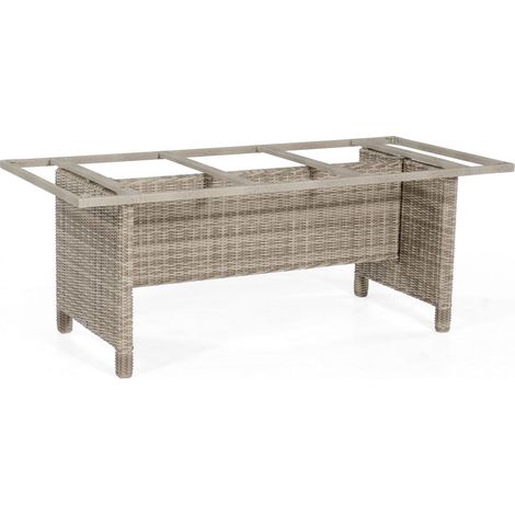 Tischgestell Base-Polyrattan 190/90 cm A lu/KS white-coral