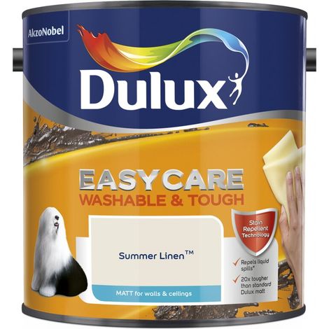 Dulux Easycare Washable & Tough Matt Emulsion Paint - 2.5L - Summer Linen