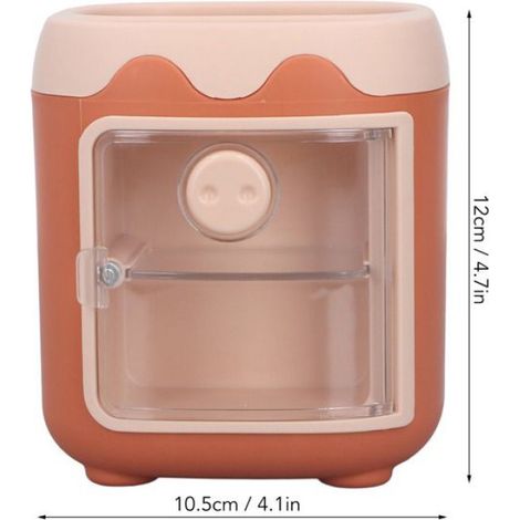 porte-crayon Porte-stylo Orange dessin animé cochon mignon, rangement de bureau, porte-stylo, organisateur de bureau classe (1/5)
