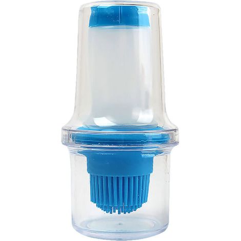 Silicone Bbq Huile Bouteille Brosse Cuisson Pâtisserie Brosse Sauce Silicone Pliant Entonnoir Brosse De Nettoyage(bleu) (1/5)