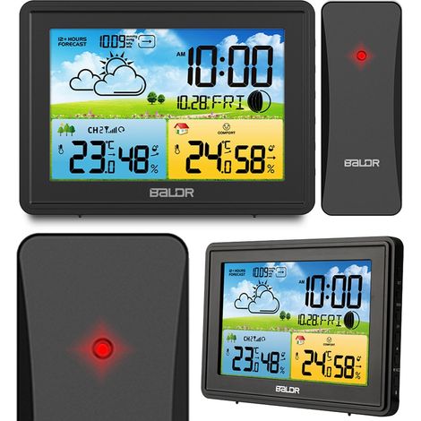 Stazione meteorologica con display bd 908 nera