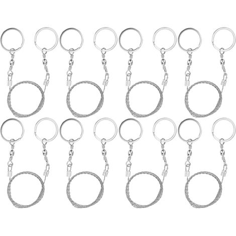 Scie à fil de survie en acier inoxydable (lot de 8) pour camping et activités de plein air. (1/5)