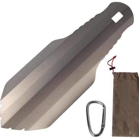 Pelle Jardinage en Titane, légère et résistante, Mini Pelle pour Camping, randonnée, Jardinage, béche Jardinage, pellepliante et truelle Portable pour activités Plein air (1/5)