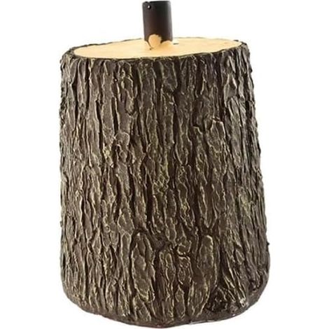 Base Supporto Albero di Natale in Resina, Tronco Realistico Natalizio, Riproduzione come nella Realtà Solido Resistente, Addobbo Festivo Attacco Universale Diametro 32/26 Altezza 45cm (1/2)