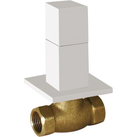 TRES 00715501BM Llave de Paso Empotrada Color Blanco Mate - ref: 00715501BM
