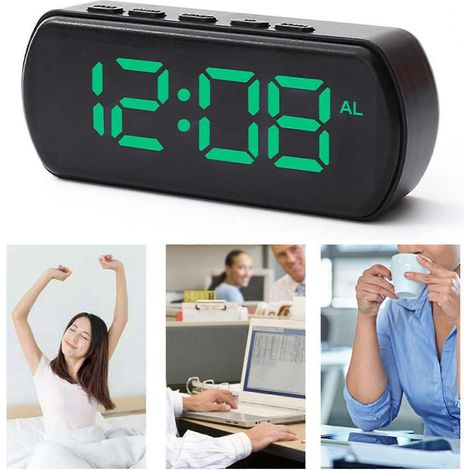 Ce réveil numérique high-tech est doté d'un grand écran LED et de plusieurs réglages d'alarme, ce qui le rend idéal pour les chambres, les bureaux, les cuisines, les tables de chevet, les bureaux et a (1/5)