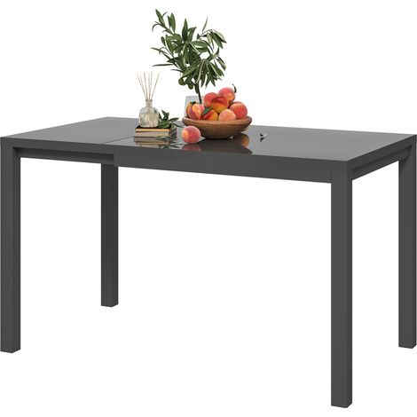Table de jardin extensible 85-125 cm 4-6 personnes rectangulaire