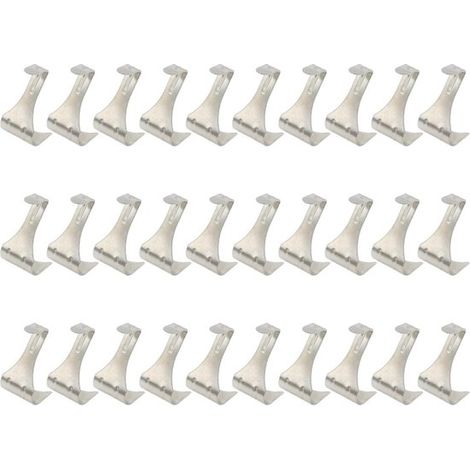 30-teiliges silbernes Bilderrahmen-Wandbefestigungssystem mit Haken und Aufhängevorrichtung (1/5)