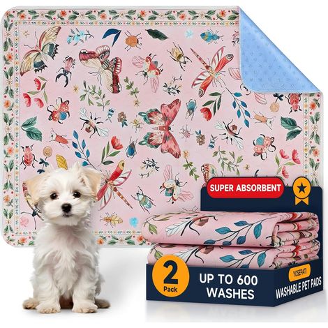 2 alèses Lavables pour Chiens, 60x91cm,Réutilisables pour Chiots (1/5)