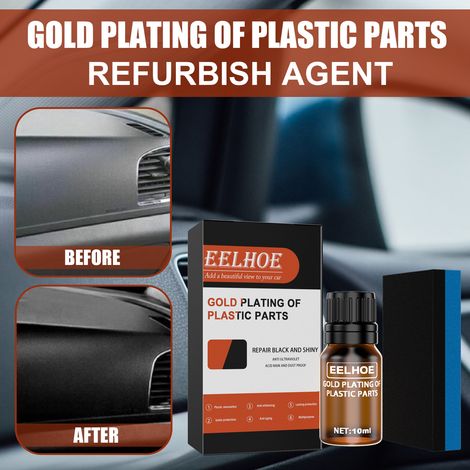 Plastic Coating Solution for Car Dashboard Interior Plastic Refurbishment, Coating, Polishing, and Maintenance - 10ml Set (1/5)