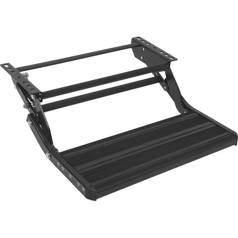 Marchepied pour camping-car, escalier pour caravane, marchepied manuel à une marche, pliable, adapté aux camping-cars et aux caravanes. Noir, capacité de charge de 200 kg (1/5)