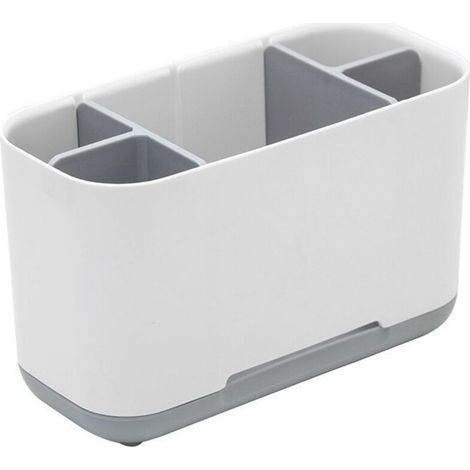Porte-brosses à Dents, Support pour Brosse à Dents Electrique, Porte Brosse à Dents Amovible Stand Dentifrice, avec Trou de Vidange, Organisateur de Salle de Bain (1/4)