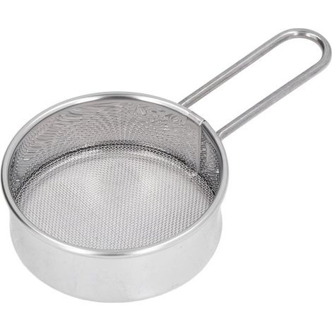 5 piezas de tamices para azúcar glas，tamices de harina de malla fina，mini tamices redondos de acero inoxidable，11,56,42,3 cm (1/5)