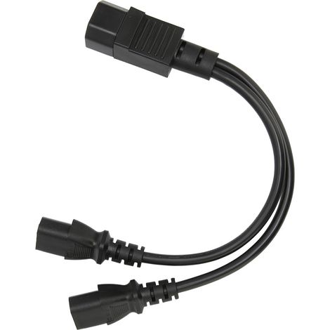 Câble de répartition IEC C14 vers double C13, 2500W 10A, pour moniteurs et périphériques informatiques (1/5)