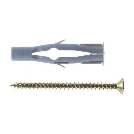 TASSELLO NYLON FU-V FISCHER - VITE TSP CAVA PZ FU  6X45 V CF=PZ 100- 1 confezioni
