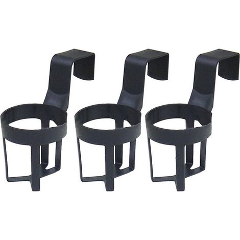 3 Porte-gobelets de voiture en plastique noir, support de bouteille pour porte ou fenêtre, support de boisson pour intérieur de voiture, camion, lot de 3 pièces (1/5)