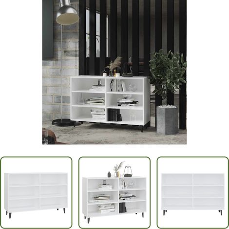 Bücherregal - Sideboard Weiß 103,5x35x70 cm Holzwerkstoff (1/5)