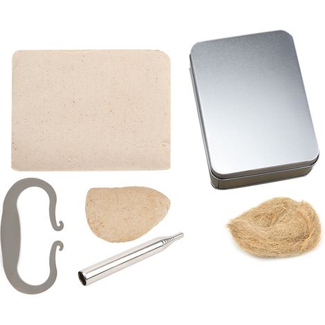 Briquet Silex Acier Haute Teneur en Carbone pour Allumage Feu Outils Survie Plein Air (1/5)
