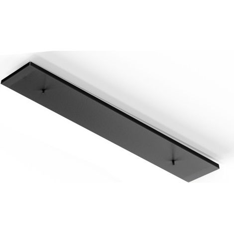Rosone soffitto senza terra 12 luci nero 78cm CANOPY