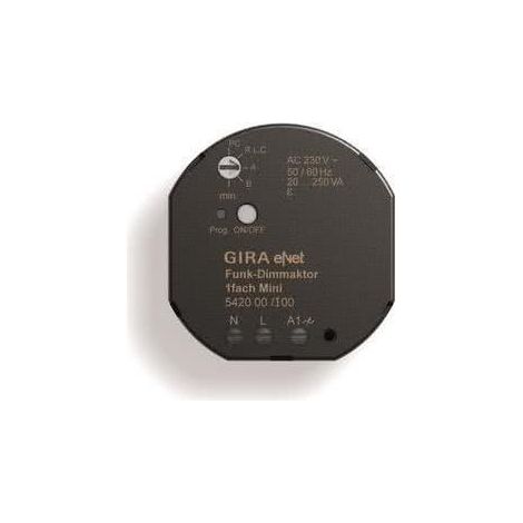 Gira Attuatore dimmer radio 1f Mini 20 - 250 VA Gira eNet [542000], 5420 00