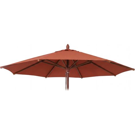 Toile de rechange pour parasol de restaurant en bois HWC-C57b, housse de parasol, ronde é4m polyeste