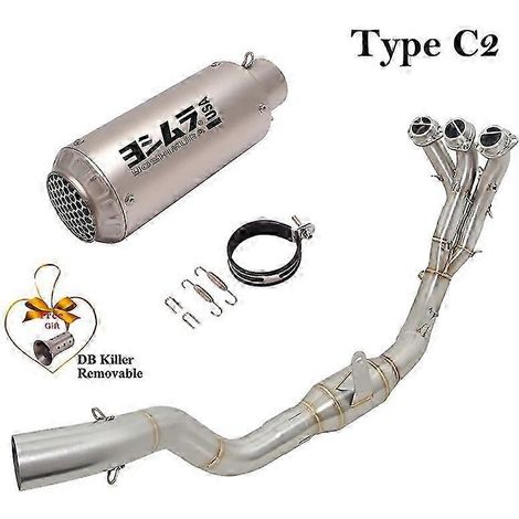 Sistema De Escape Completo Para Motocicleta, Silenciador De Tubo De Enlace Delantero Modificado, Db Killer, Para Yamaha Tracer9 Tracer 9 Gt 2021 2022( Type C2) (1/5)